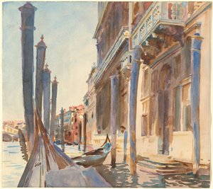 Gondel-Anlegestellen am Canal Grande, 1904-1907 von John Singer Sargent