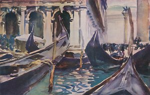 Gondeln bei der Piazzetta, um 1904, 1925 von John Singer Sargent