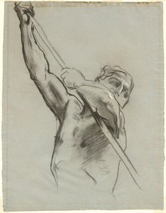 Männlicher Torso mit Stange von John Singer Sargent