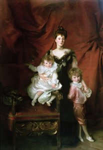 Mrs. William Marshall Cazalet und zwei ihrer Kinder, Edward und Victor, 1900