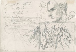 Napoleonischer Kopf und Urteil des Paris [verso] von John Singer Sargent