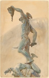 Skizze von Cellinis Perseus, spätes 19. - frühes 20. Jahrhundert von John Singer Sargent