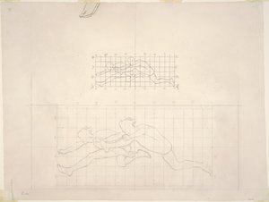 Studien für zwei klassische männliche Figuren im Sprung, 1919-1920 von John Singer Sargent