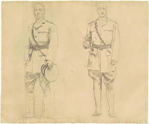 Studien von Generälen Plumer und Haig für "General Officers of World War I" [recto] von John Singer Sargent