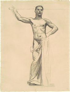 Studie von Apollo für Apollo und die Musen, ca. 1921