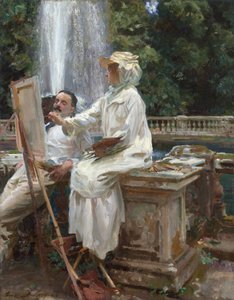 Der Brunnen, Villa Torlonia, Frascati, Italien von John Singer Sargent