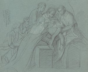 Studie für die zentrale Gruppe im "Tod des Earl of Chatham"