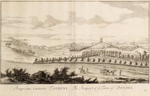 Die Aussicht auf die Stadt Dundee von John Slezer