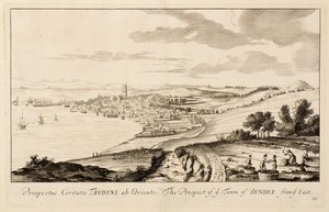 Die Aussicht auf die Stadt Dundee von Osten von John Slezer