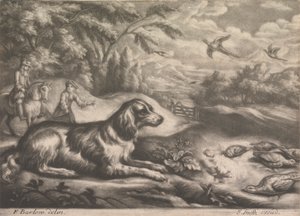 Jagdhund und Fasane von John Smith