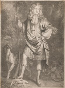 Der junge Lord Burleigh mit einer Waffe und einem Spaniel von John Smith