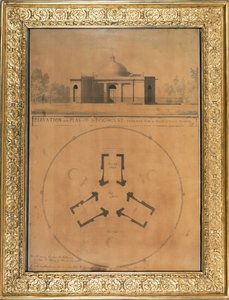 Aufriss und Plan eines Hundehäuschens, 1779