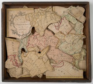 Karte von Asien in Form eines Puzzles