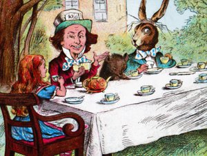 Alice bei der Teeparty des verrückten Hutmachers von John Tenniel