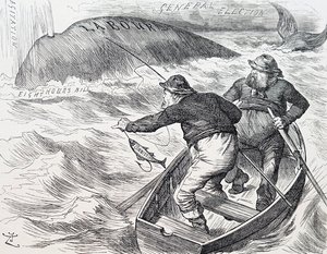 Karikatur von John Tenniel, ein englischer Illustrator, grafischer Humorist und politischer Karikaturist. 1/1/1891 von John Tenniel