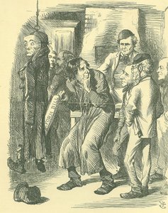 Fagins politische Schule: Reform des Parlaments - Erweiterung des Wahlrechts. Disraeli brachte 1867 das Reformgesetz durch das Unterhaus und beanspruchte den Kredit für die Annahme der Gesetzgebung. Hier wird er gezeigt, wie er es aus der Tasche von Lord J von John Tenniel