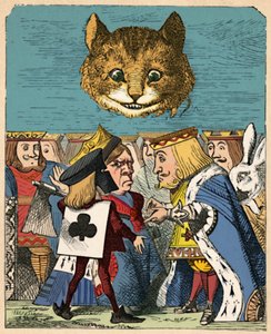 Die Grinsekatze schaut auf den Roten König und die Rote Königin, die streiten, 1889