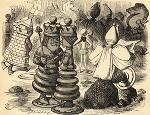 Der Rote König und die Rote Königin. Illustration von Sir John Tenniel
