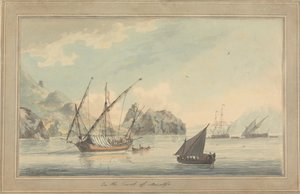 Schiffe vor der Küste von Amalfi