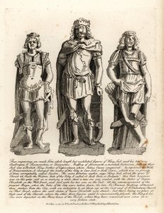 Britischer König Lud und seine Söhne Angrogeus und Theomantius (Temantius), Reparierer der Mauern von Trinovantum, später Caer Lud oder Lud