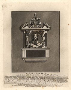 Grabfigur von Robert Scott, Offizier in den schwedischen und dänischen Diensten und militärischer Erfinder, gestorben 1631, St Mary Lambeth von John Thomas Smith