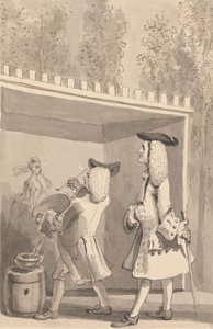 Hogarth malt in den Vauxhall Gardens in Anwesenheit von Jonathan Tyers von John Thomas Smith