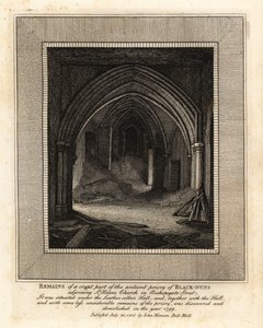 Überreste der Krypta des alten Priorats der Schwarzen Nonnen, angrenzend an die St. Helen’s Kirche, Bishopsgate Street