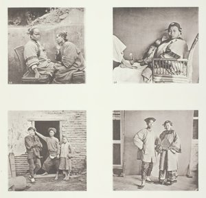 Amoy Frauen, Der kleine Fuß einer chinesischen Dame, Amoy Männer, männliche und weibliche Kostüme, Amoy, ca. 1868 von John Thomson
