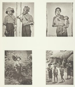 Pepohoan-Frauen, Art des Kindertragens, Kostüm der Baksa-Frauen, Lakoli, ca. 1868