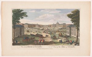 Ansicht der Vorderseite des Palastes von Versailles