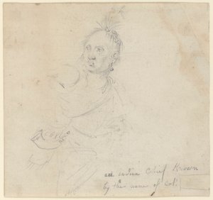 Captain Joseph Lewis von Louis, von den Oneida-Indianern, Studie für den
