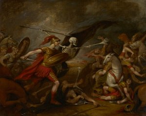 Josua in der Schlacht von Ai - begleitet vom Tod