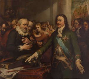 Peter der Große bei der Eroberung von Narva, 1704