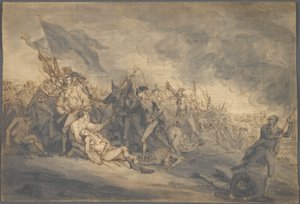 Studie für den Tod von General Warren in Bunker von John Trumbull