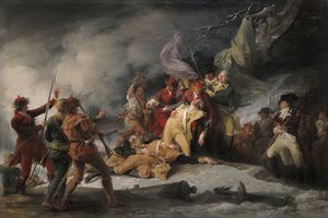 Der Tod von General Montgomery beim Angriff auf Quebec, 31. Dezember 1775, 1786