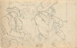 Ohne Titel, aus dem Folio: Skizzen in Frankreich & Deutschland, eines von 22 Blättern in Folio B von John Trumbull