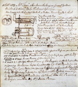 Details von Sans Pareil aus Rastricks Notizbuch, Rainhill Trials, 1829 von John Urpeth Rastrick