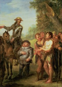 Don Quijote befreit die Galeerensklaven, aus Cervantes Don Quijote von John Vanderbanck