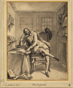 Don Quixote in seinem Arbeitszimmer