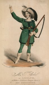 Mr T Cooke als Adolph in Webers berühmter romantischer Oper Der Freischütz im Theatre Royal Drury Lane von John W. Gear