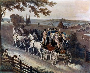 Postkutsche, 1822, um 1920 von John Watson