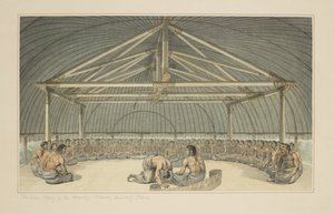 7: Poulaho, König der Freundlichen Inseln, trinkt Kava, aus einer Serie von Aquarellen, die Captain Cooks letzte Reise illustrieren, ca. 1773-84 von John Webber