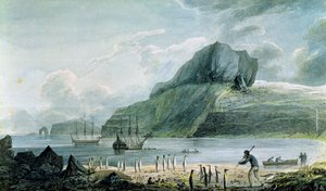 Ansicht des Weihnachts-Hafens im Kerguelen-Land, 1781-4