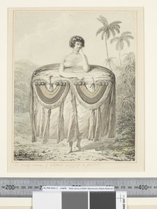 Eine junge Frau aus Otaheite bringt ein Geschenk von John Webber