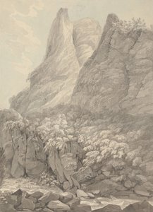Thurshouse Tor vom Fluss Manifold aus, Derbyshire von John Webber