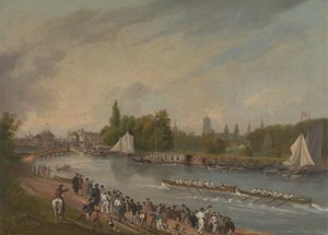 Ein Bootsrennen auf dem Fluss Isis, Oxford