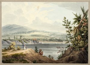 Hudson River Brücke in der Nähe von Waterford, New York, 1832