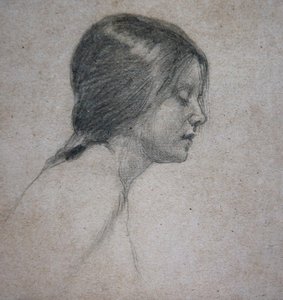 Kopf eines jungen Mädchens, ca. 1880