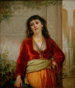 Der unwillkommene Begleiter: Eine Straßenszene in Kairo von John William Waterhouse