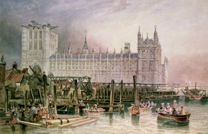 Die Houses of Parliament im Bau